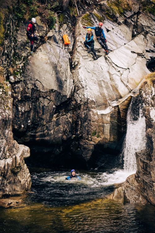 Canyoning At Falls of Bruar